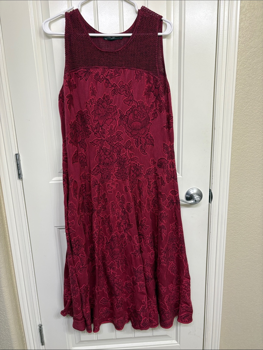Peruvian Connection Ambrosia Sleeveless Floral Maxi Dress - Wine